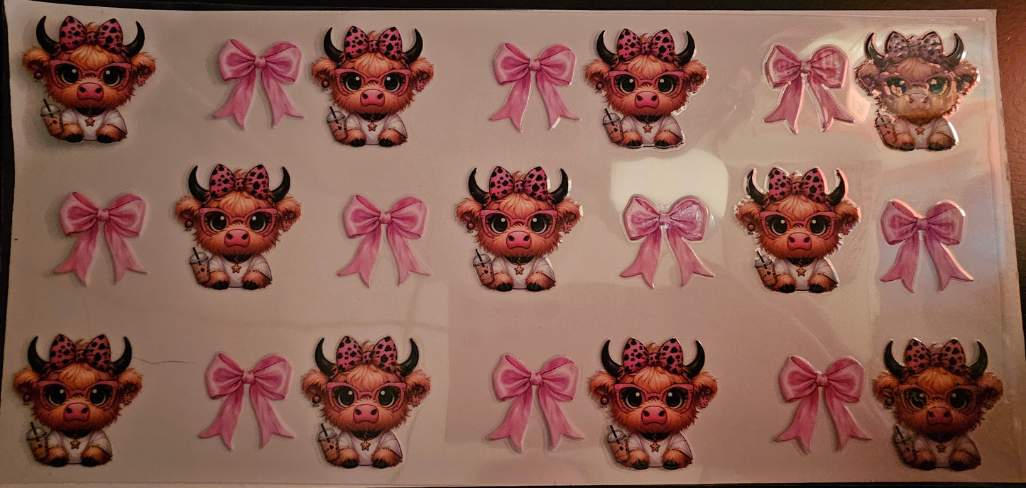 Highland cow with glasses