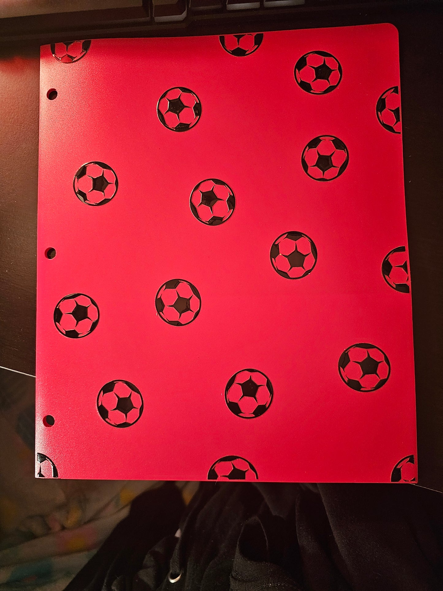 Soccer ball peachy folder
