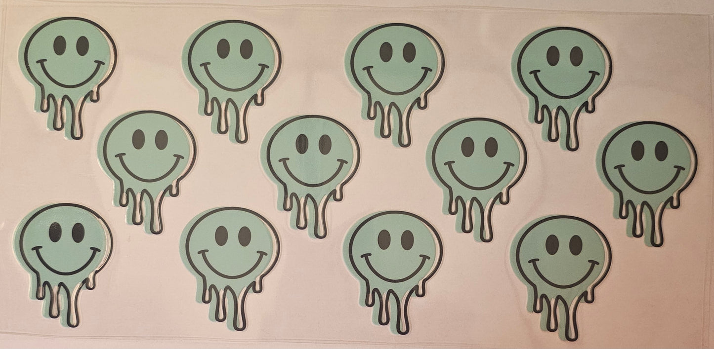 Green Ooze smiley faces