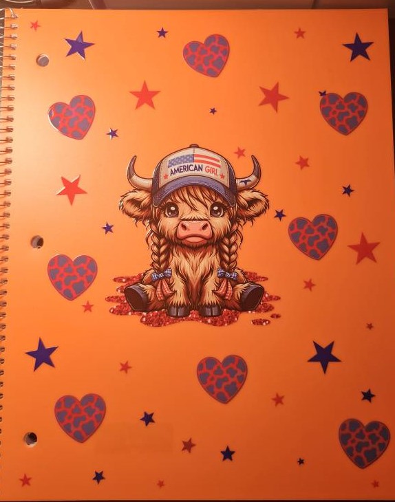 American Girl Highland Cow Notebook.
