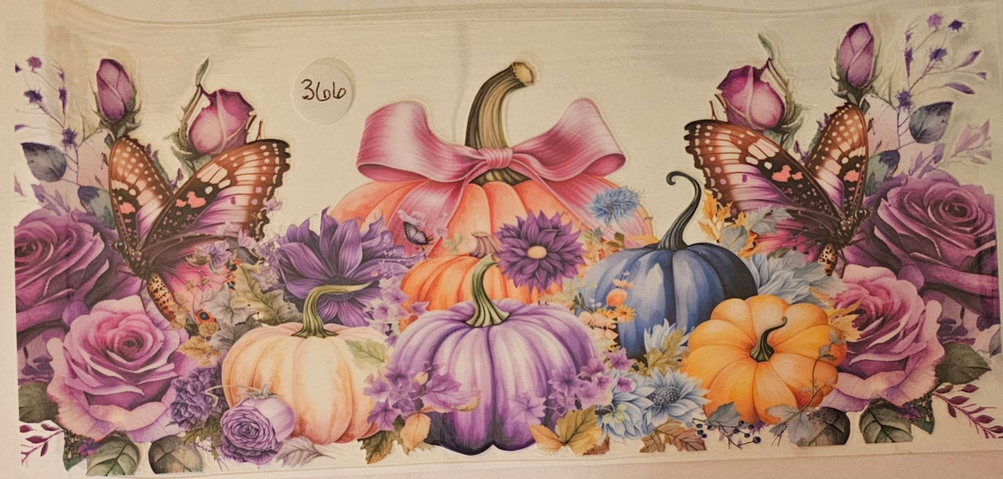 Pumpkins with flowers #2