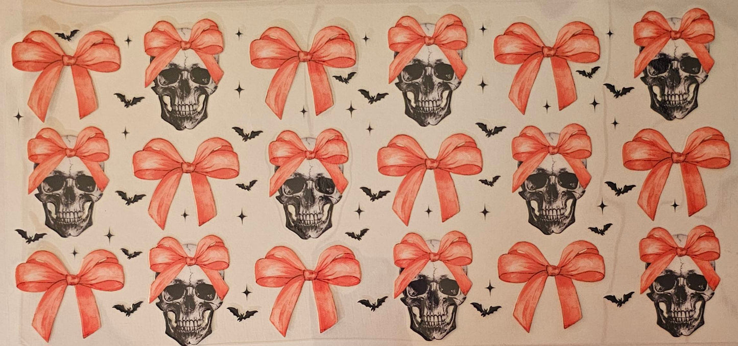 Skulls with Orange bows