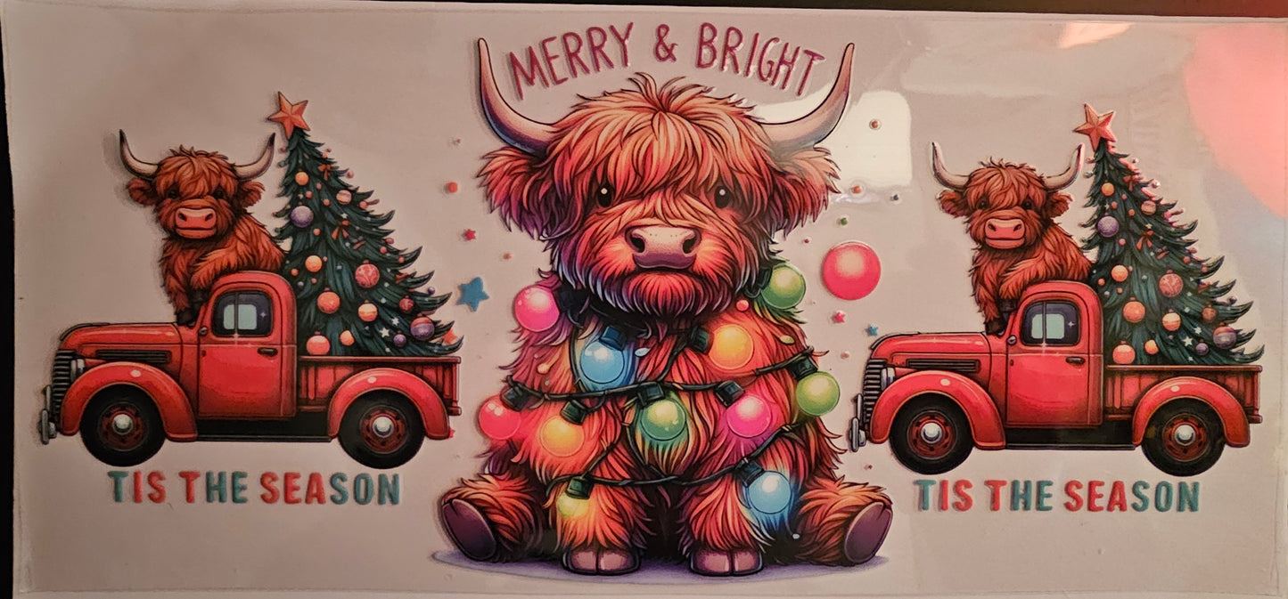Merry and Bright Highland Cow