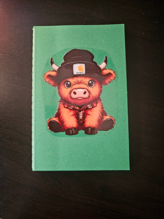 Boy highland cow notebook.