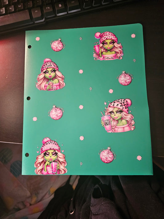 Green girls peachy folder