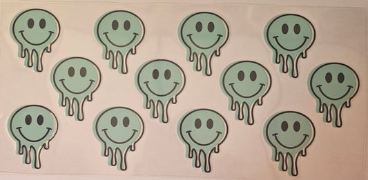 Green Ooze smiley faces