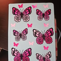 Pink Butterflies Notebook and pen set