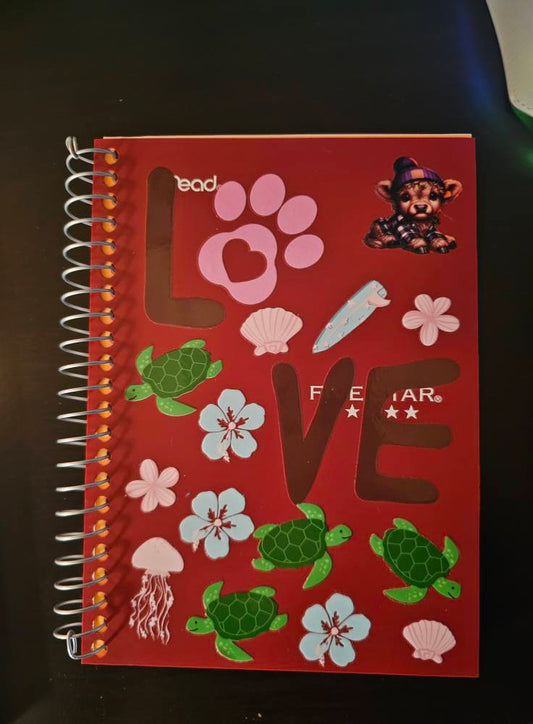 Beach themed Love notebook