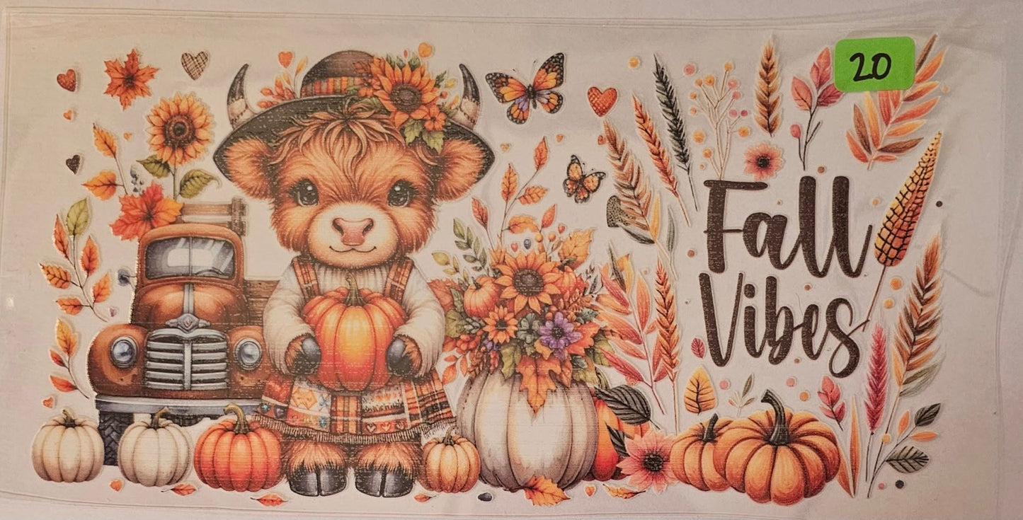 Fall Vibes Highland Cow