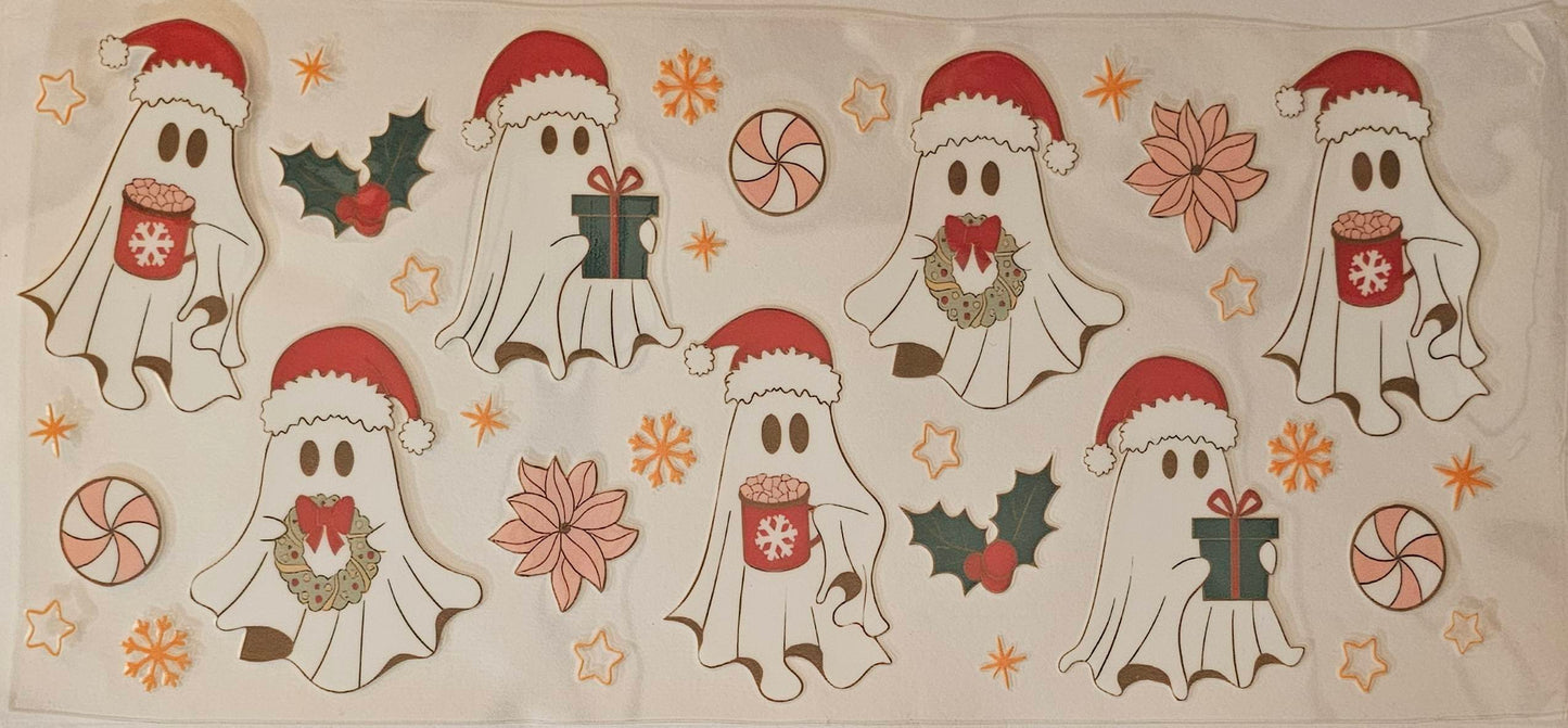 Ghost in Santa hats