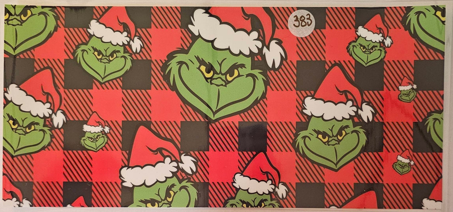 Green Guy with plaid background