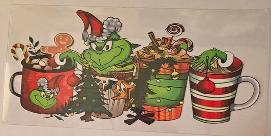 Green Guy in Coffee cups