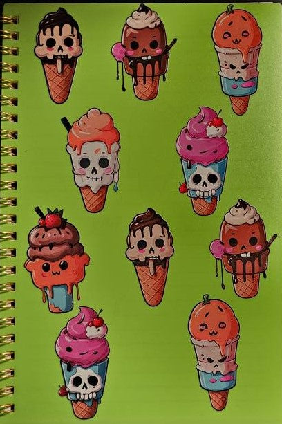 Halloween Ice cream cones notebook