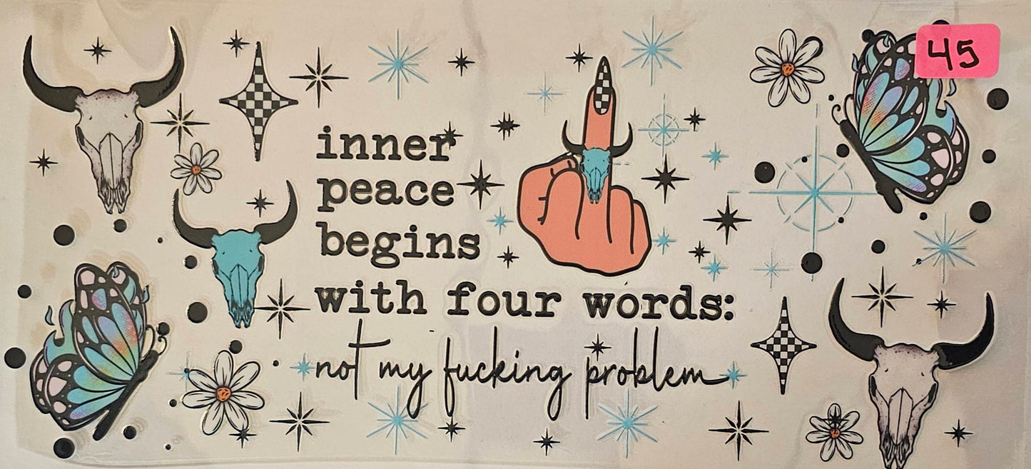 Inner peace begins with four words