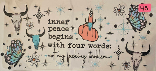 Inner peace begins with four words