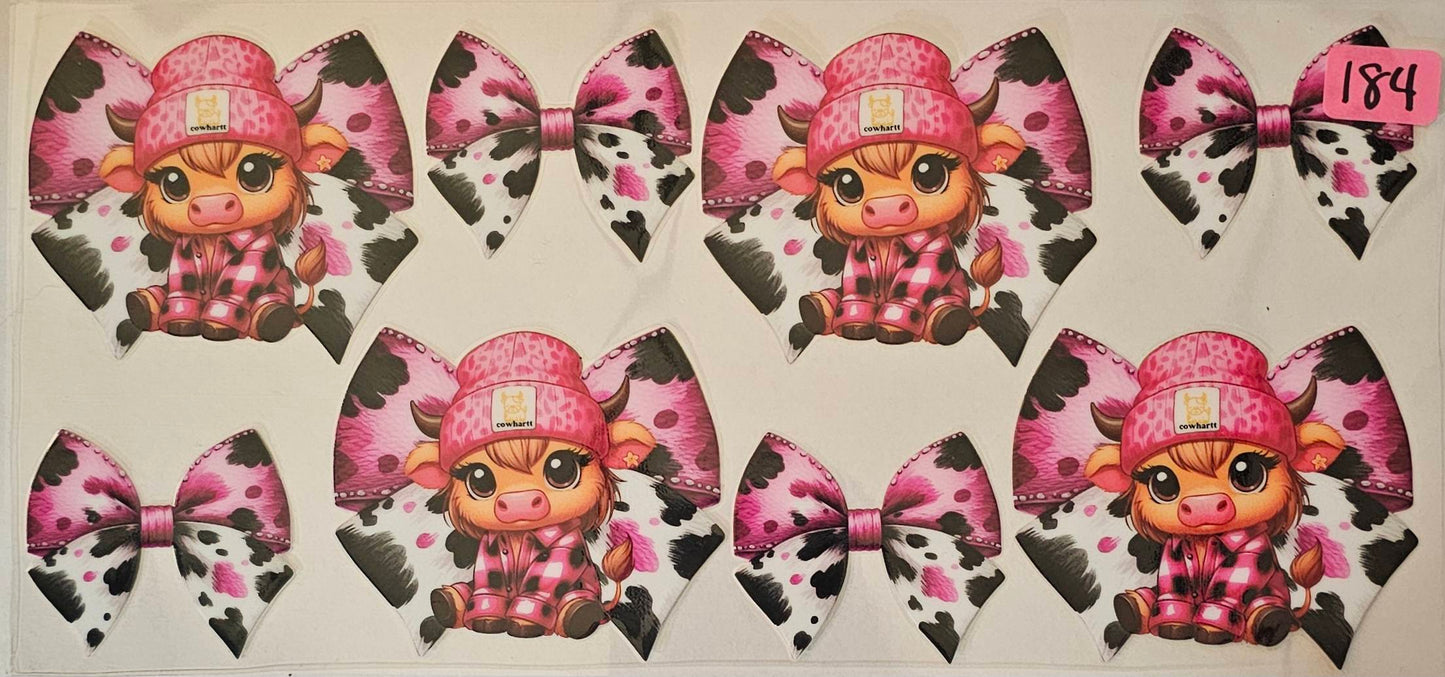 Leopard Print Pink highland cow #2