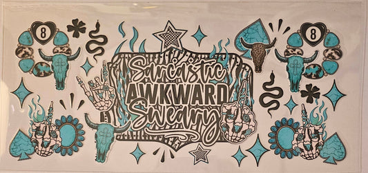 Sarcastic, awkward and sweary