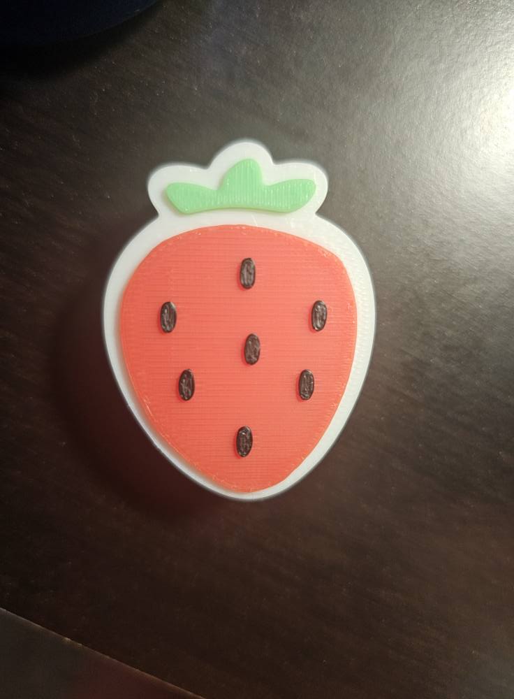 Strawberry straw charm