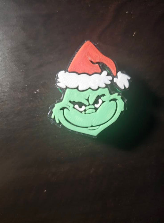 Grinch straw charm