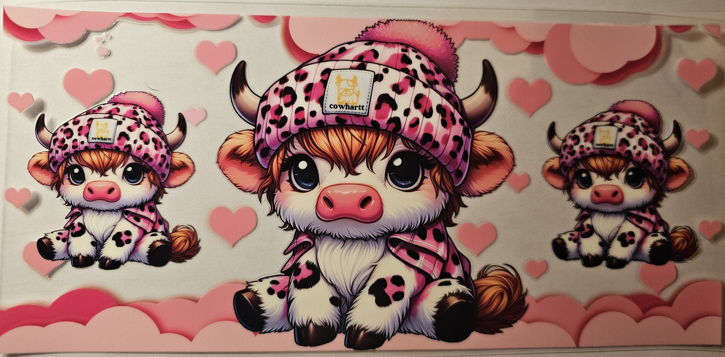 Pink cowhartt highland cow